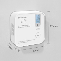Czujnik tlenku węgla Qoltec z baterią | alarm 85dB | LED | PartsPC.pl