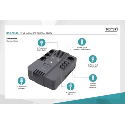 Zasilacz awaryjny UPS DIGITUS Line-Interactive LED DESKTOP 8… | PartsPC.pl