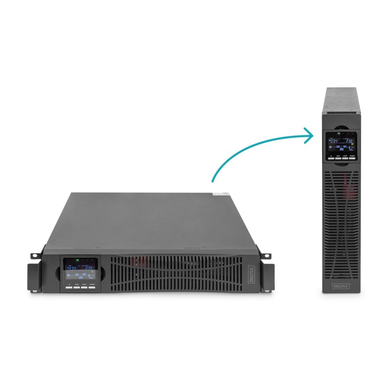Zasilacz awaryjny UPS DIGITUS Online Rack 19" LCD 1000VA/100… | PartsPC.pl