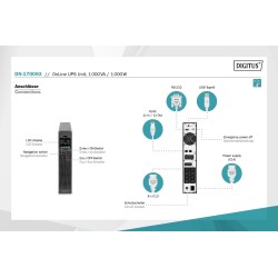 Zasilacz awaryjny UPS DIGITUS Online Rack 19" LCD 1000VA/100… | PartsPC.pl