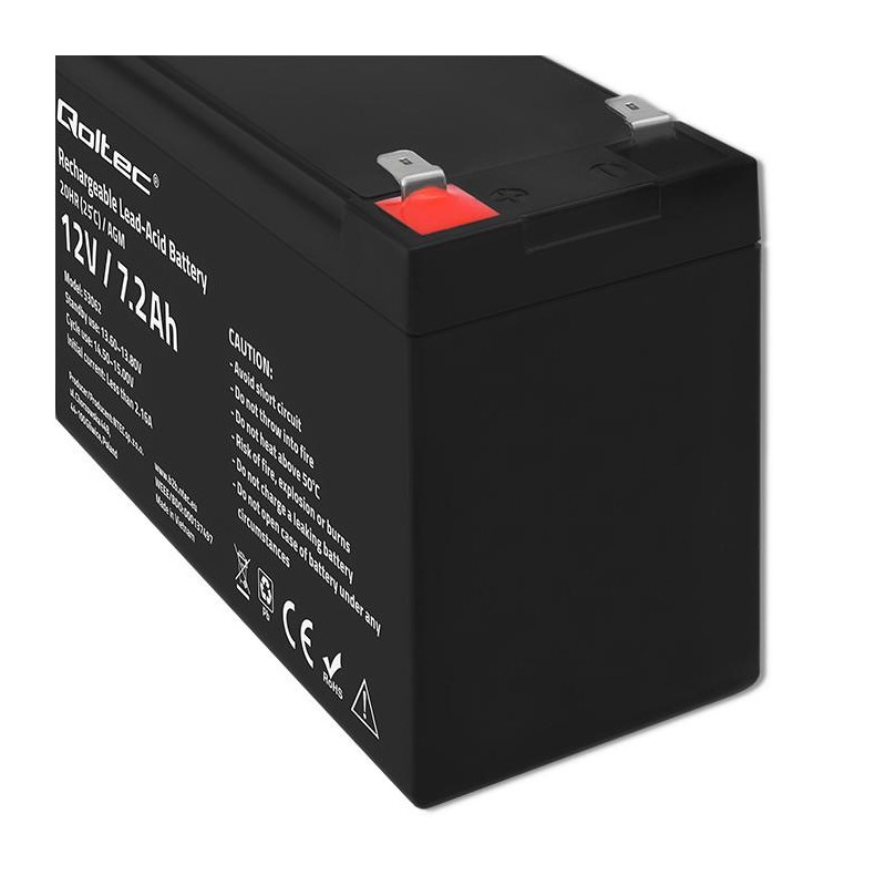 Akumulator AGM Qoltec 12V | 7.2Ah | PartsPC.pl