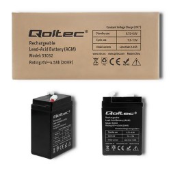 Akumulator AGM Qoltec 6V | 4.5Ah | PartsPC.pl