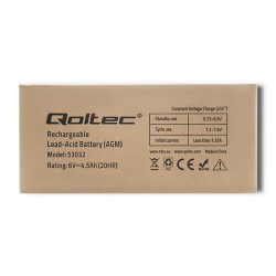 Akumulator AGM Qoltec 6V | 4.5Ah | PartsPC.pl