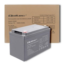 Akumulator AGM Qoltec 12V | 100Ah | PartsPC.pl