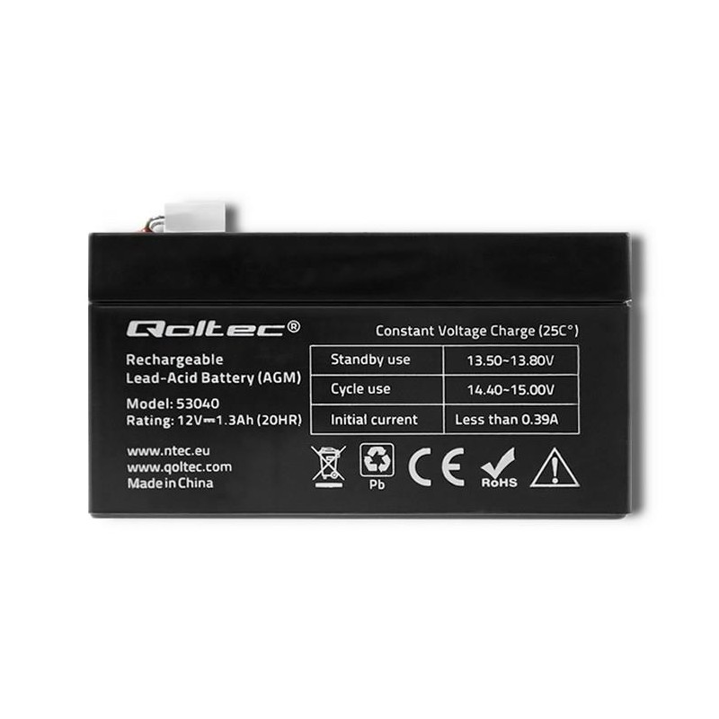 Akumulator AGM Qoltec 12V | 1.3Ah | PartsPC.pl
