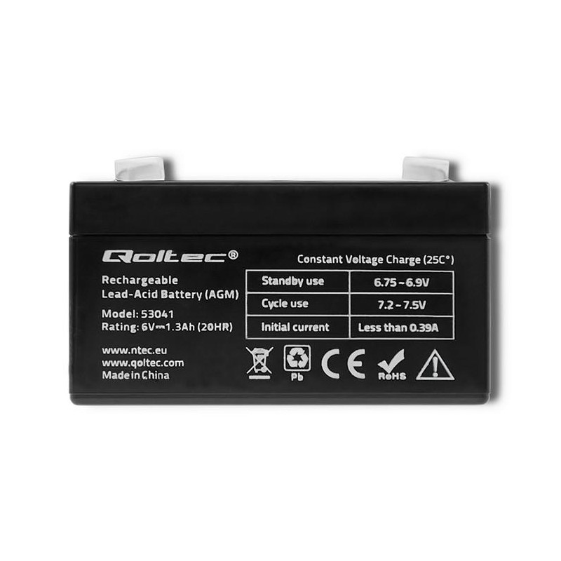 Akumulator AGM Qoltec 6V | 1.3Ah | PartsPC.pl