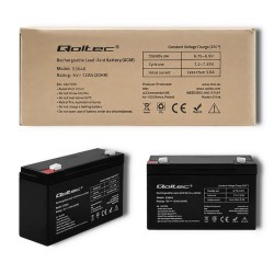 Akumulator AGM Qoltec 6V | 12Ah | PartsPC.pl