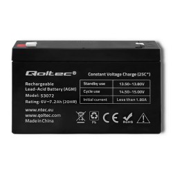 Akumulator AGM Qoltec 6V | 7.2Ah | PartsPC.pl