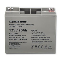 Akumulator AGM Qoltec 12V | 20Ah