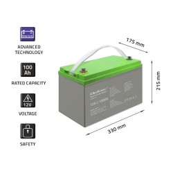Akumulator żelowy Qoltec Deep Cycle | 12V | 100Ah | 30,5k