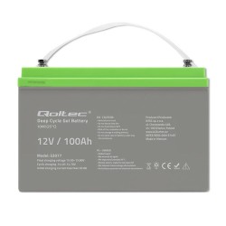 Akumulator żelowy Qoltec Deep Cycle | 12V | 100Ah | 30,5k