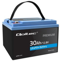 Akumulator LiFePO4 Qoltec Litowo-Żelazowo-Fosforanowy | 12.8V | 30Ah |