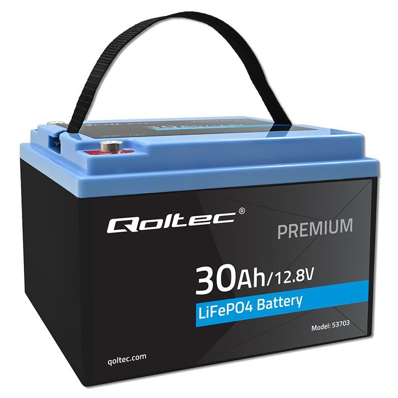 Akumulator LiFePO4 Qoltec Litowo-Żelazowo-Fosforanowy | 12.8V | 30Ah |