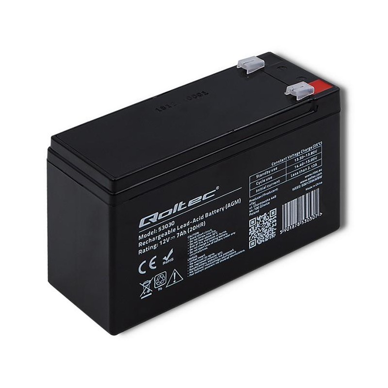 Akumulator AGM Qoltec 12V | 7Ah | PartsPC.pl