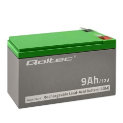 Akumulator AGM Qoltec 12V | 9Ah | PartsPC.pl