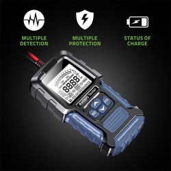 Tester cyfrowy Qoltec akumulatora z wyświetlaczem LCD | 12V | 24V |