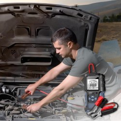 Tester cyfrowy Qoltec akumulatora z wyświetlaczem LCD | 12V | 24V |