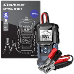 Tester cyfrowy Qoltec akumulatora z wyświetlaczem LCD | 12V | 24V |