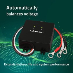 Balanser napięcia Qoltec 24V do akumulatorów 2x12V | 5A | Li… | PartsPC.pl
