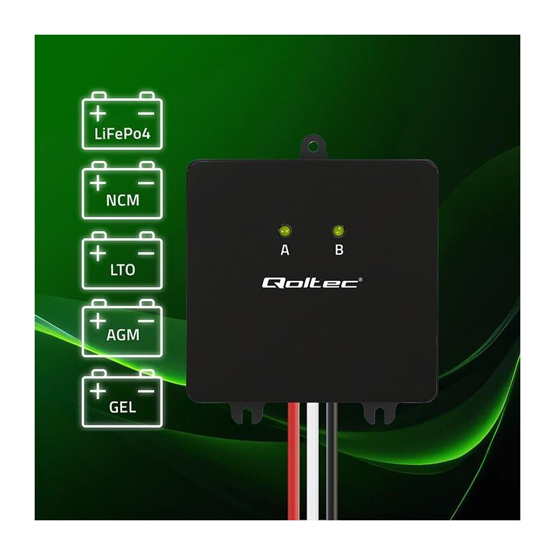 Balanser napięcia Qoltec 24V do akumulatorów 2x12V | 5A | Li… | PartsPC.pl