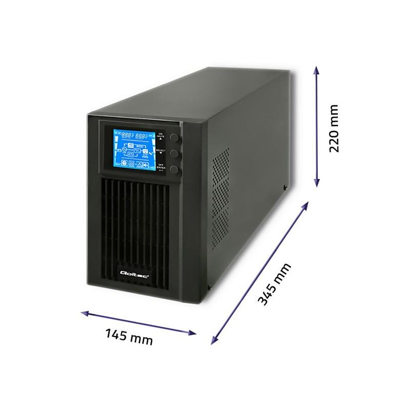 Zasilacz awaryjny UPS Qoltec | On-line | Pure Sine Wave | 1k… | PartsPC.pl