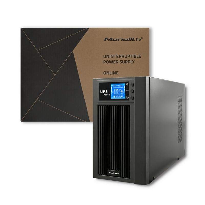 Zasilacz awaryjny UPS Qoltec | On-line | Pure Sine Wave | 3kVA | 2.4kW |