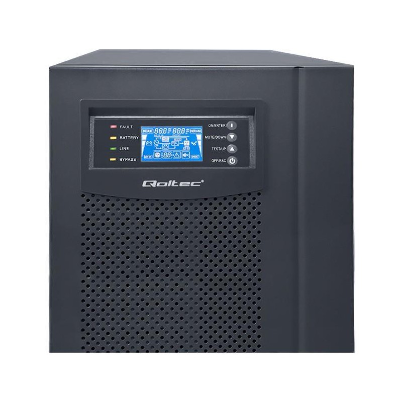 Zasilacz awaryjny UPS Qoltec | On-line | Pure Sine Wave | 10kVA | 8kW | LCD