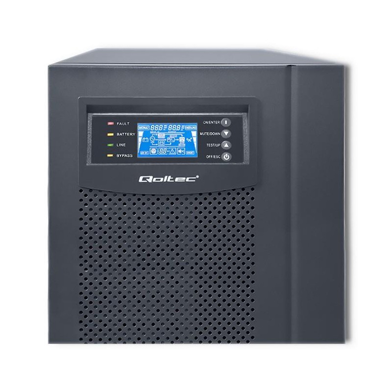 Zasilacz awaryjny UPS Qoltec | On-line | Pure Sine Wave | 10kVA | 8kW | LCD