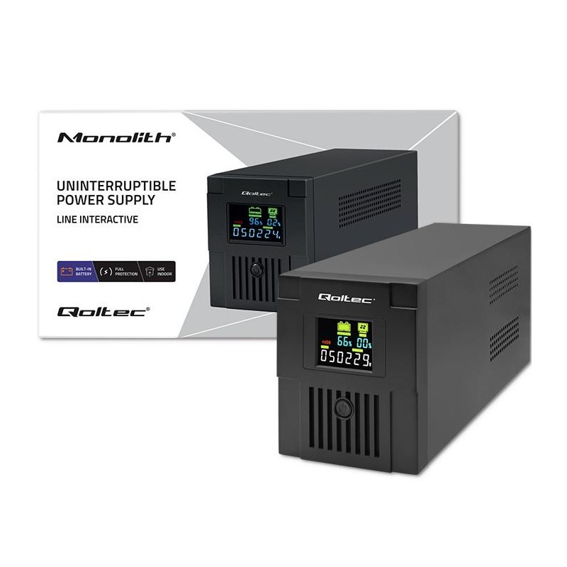 Zasilacz awaryjny UPS Qoltec Monolith | 2000VA | 1200W | LCD… | PartsPC.pl