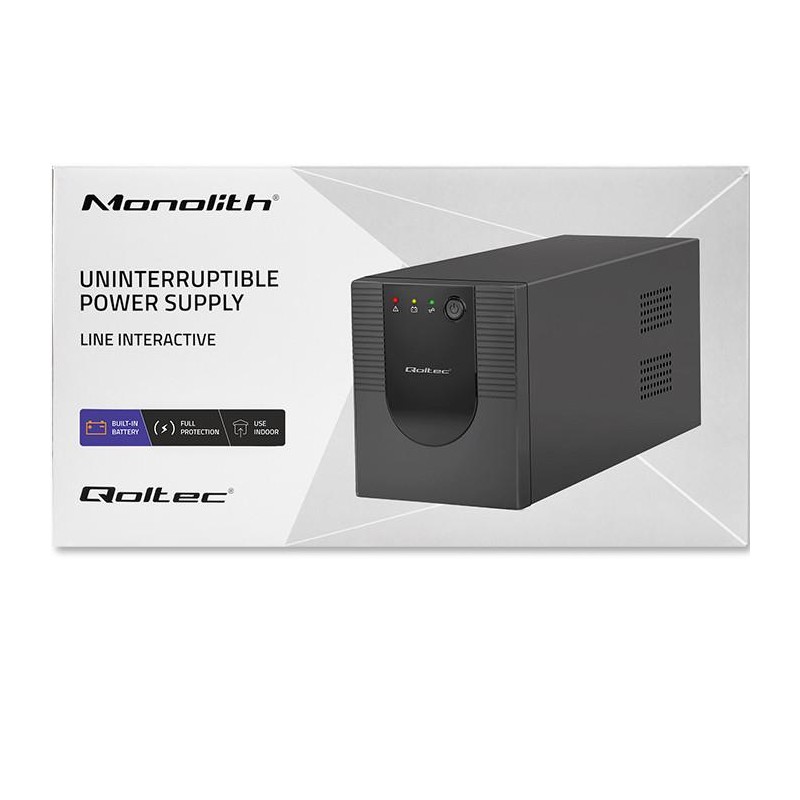 Zasilacz awaryjny UPS Qoltec Monolith | 1500VA | 900W | PartsPC.pl
