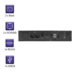 Zasilacz awaryjny UPS Qoltec RACK | 1kVA | 800W | LCD | PartsPC.pl