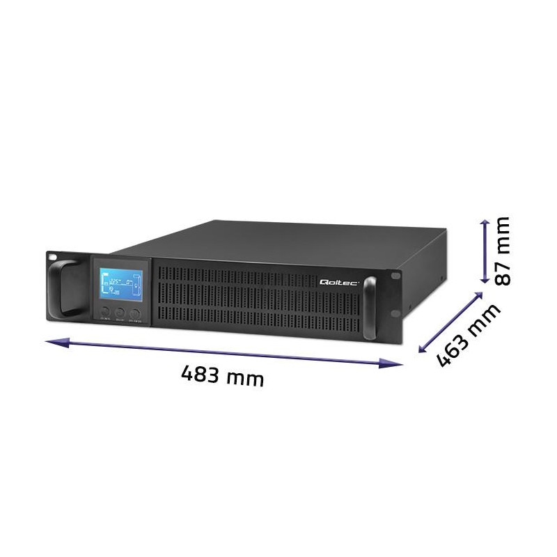 Zasilacz awaryjny UPS Qoltec RACK | 1kVA | 800W | LCD | PartsPC.pl