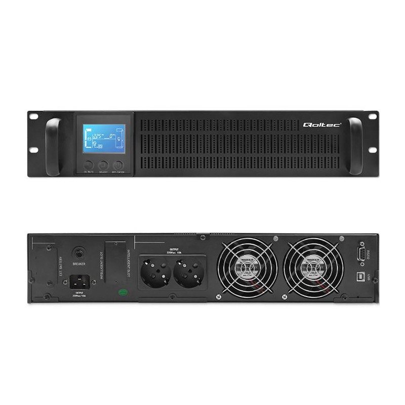 Zasilacz awaryjny UPS Qoltec RACK | 2kVA | 1600W | LCD