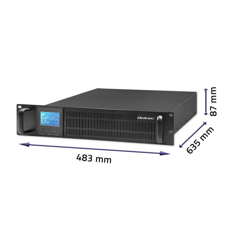 Zasilacz awaryjny UPS Qoltec RACK | 2kVA | 1600W | LCD