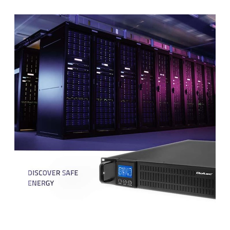 Zasilacz awaryjny UPS Qoltec RACK | 3kVA | 2400W | LCD