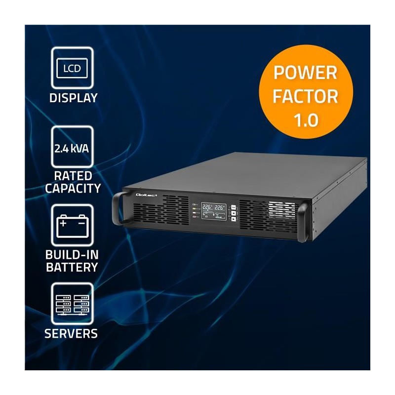 Zasilacz awaryjny UPS Qoltec do RACK | 2kVA | 2000W | Power … | PartsPC.pl