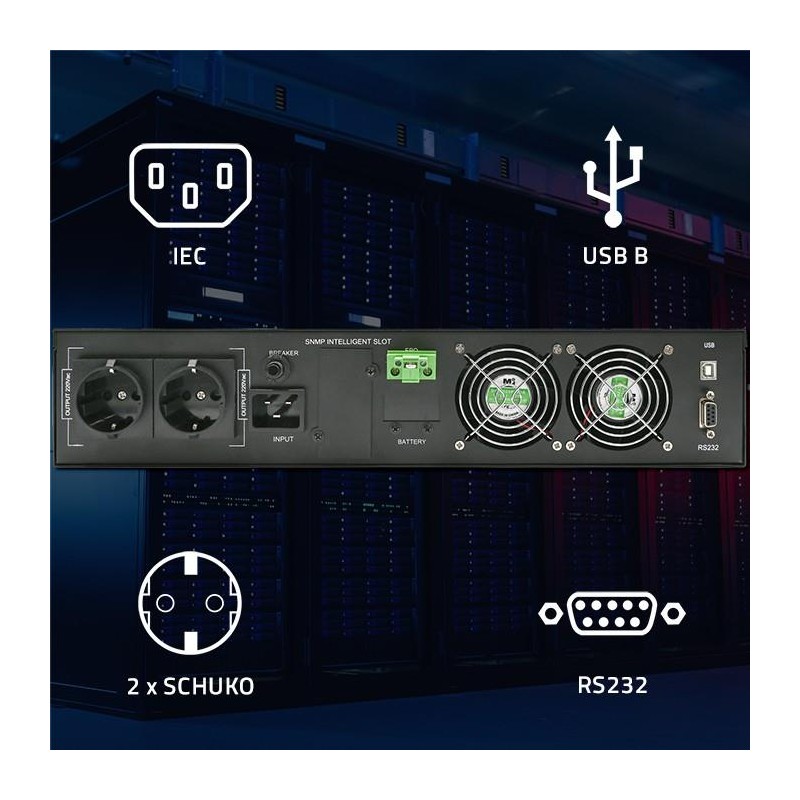 Zasilacz awaryjny UPS Qoltec do RACK | 2kVA | 2000W | Power … | PartsPC.pl