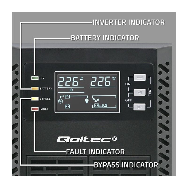 Zasilacz awaryjny UPS Qoltec 1kVA | 1000W | Power Factor 1.0… | PartsPC.pl