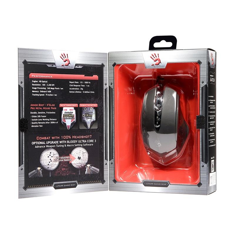Mysz przewodowa A4Tech Bloody V8m V-Track Gaming USB ślizgac… | PartsPC.pl