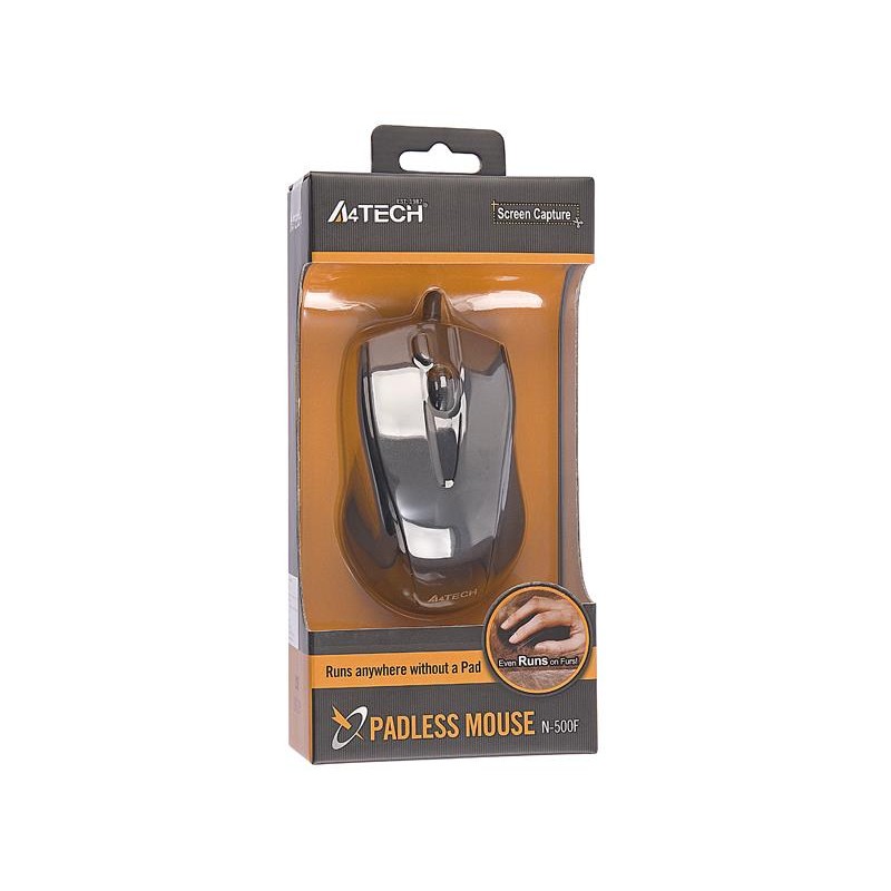 Mysz przewodowa A4Tech N-500F-1 V-Track USB czarno-szara | PartsPC.pl