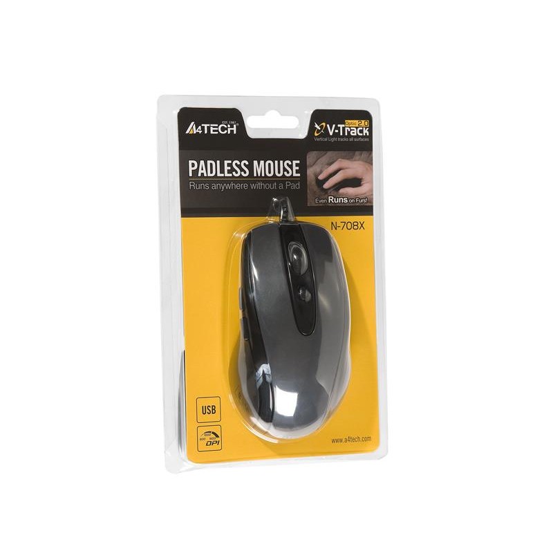 Mysz przewodowa A4Tech N-708X V-Track czarna | PartsPC.pl