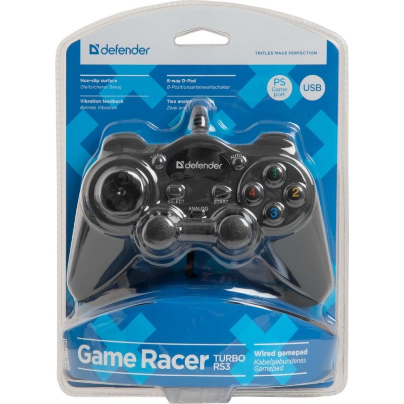 Gamepad przewodowy Defender GAME RACER, tryb turbo, efekt wi… | PartsPC.pl
