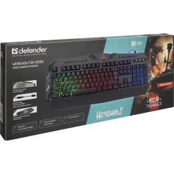 Klawiatura przewodowa Defender WEREWOLF GK-120DL podświetlan… | PartsPC.pl
