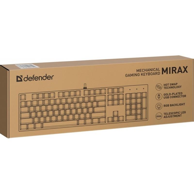 Klawiatura przewodowa Defender MIRAX GK-352 MECHANICZNA podś… | PartsPC.pl