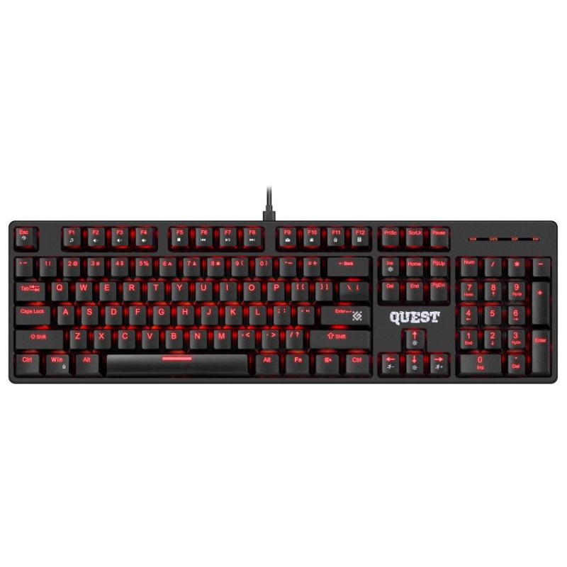 Klawiatura przewodowa Defender QUEST GK-596 MECHANICZNA podś… | PartsPC.pl