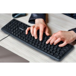 Klawiatura przewodowa Defender ELEMENT HB-520 USB czarna | PartsPC.pl