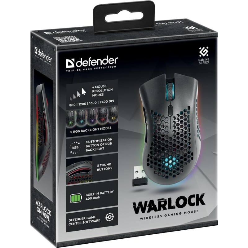 Mysz bezprzewodowa Defender WARLOCK GM-709L optyczna 2400dpi… | PartsPC.pl