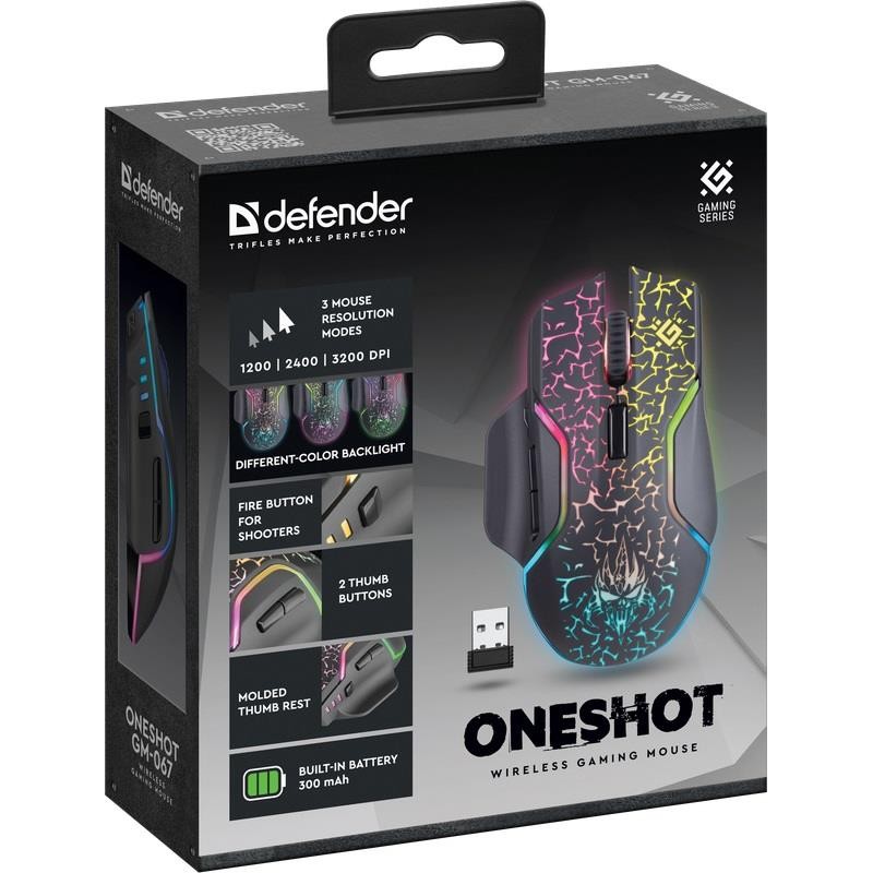 Mysz bezprzewodowa Defender ONESHOT GM-067 optyczna 3200dpi … | PartsPC.pl
