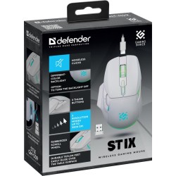 Mysz bezprzewodowa Defender STIX GM-009 optyczna 3200dpi bia… | PartsPC.pl