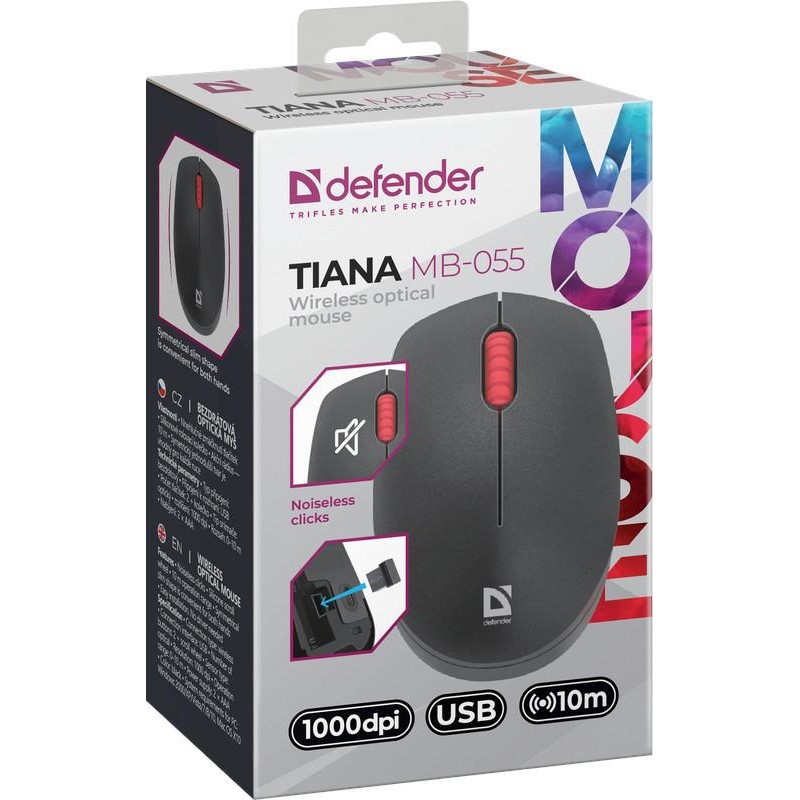 Mysz bezprzewodowa Defender TIANA MB-055 optyczna bezklikowa… | PartsPC.pl